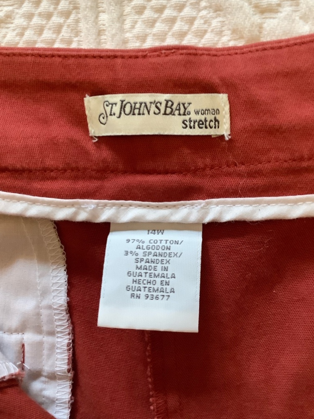 St. John's Bay Woman Stretch Coral Cropped Dress Pants - Picture 7 of 7